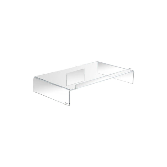 Kantek Acrylic Computer Monitor Stand with Keyboard Storage, Holds up to 50 Pounds, 21.25" x 11.9" x 3.4", Clear