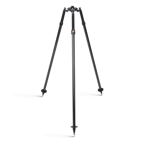 Mountlaser Carbon Fiber Tripod with Thumb Release for Surveying Poles, Fits 1 to 1.25-inch and 1.5-inch Poles, Extends Up to 6 Feet, Collapses to 3.5