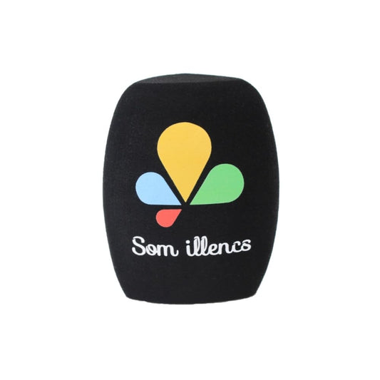 2 Pack Logo Customized on Microphone Foam Windscreens Handhold Mic Foam Covers Windshields with Logo Printed for TV Interview, Broadcast,Radio Station