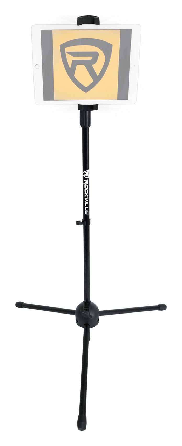 Rockville iStand 20 Adjustable Tripod Stand for Tablets and Smartphones, 360 degree Swivel, Steel Construction, Mic Clip Included, Fits iPhone, iPad