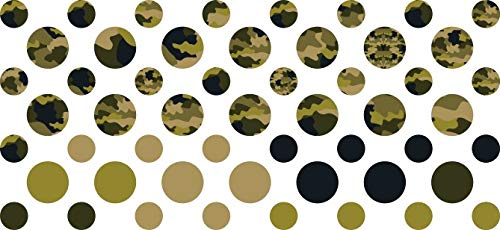 StickerTalk StickerTalk, Solid and Camouflage Camera Dots Webcam Covers, 1 Sheet of 53 Stickers, 32 0.25 in. Dia., 21 0.375 in. Dia., 0.25 in. Dia