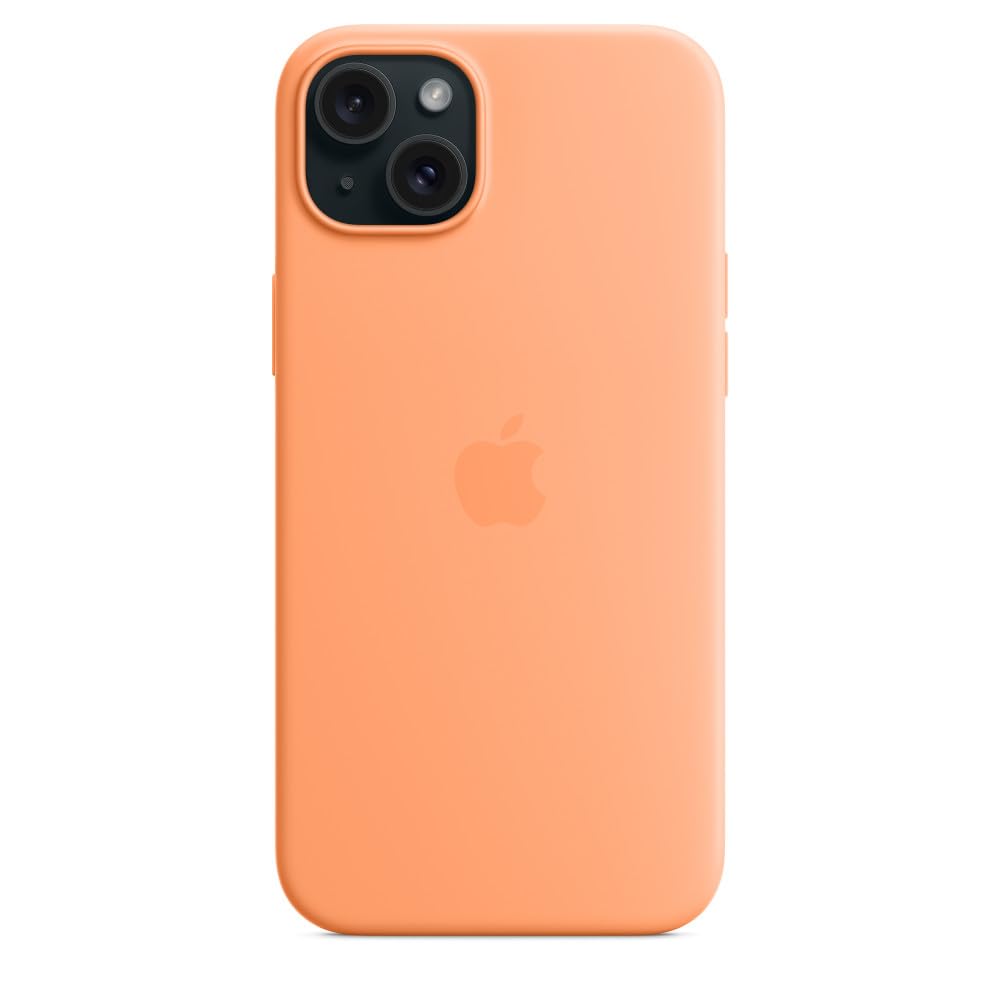 Apple iPhone 15 Plus Silicone Case with MagSafe - Orange Sorbet - MT173ZM/A