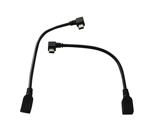YCS basics 6 Inch USB 2.0 Mini B Female to Left and Right Angle Mini B Male Extension Cables