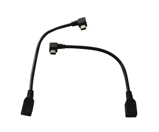 YCS basics 6 Inch USB 2.0 Mini B Female to Left and Right Angle Mini B Male Extension Cables