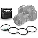 49MM Ultimaxx Professional Four Piece HD Macro Close-up Filter Kit (1, 2, 4, 10 Diopter Filters) for Camera Lens with 49MM Filter Thread