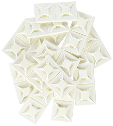 Panduit ABMM-A-D Cable Tie Mount, Adhesive Backed, 4-Way, ABS, White (500-Pack)
