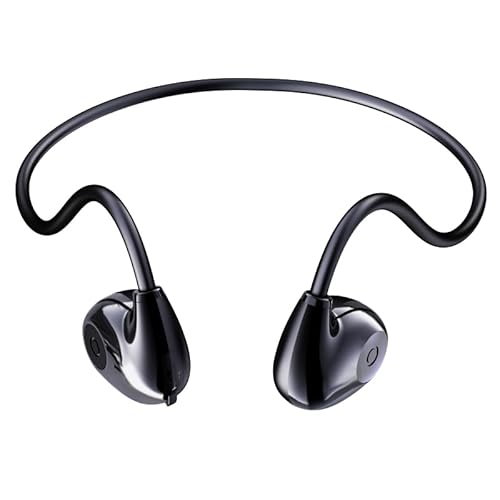 HDKKE Open Ear Headphones Wireless Bluetooth, Air Conduction Headset Wireless Earbuds, Sports Headphones with HD Stereo Sound, Secure Fit Earhooks