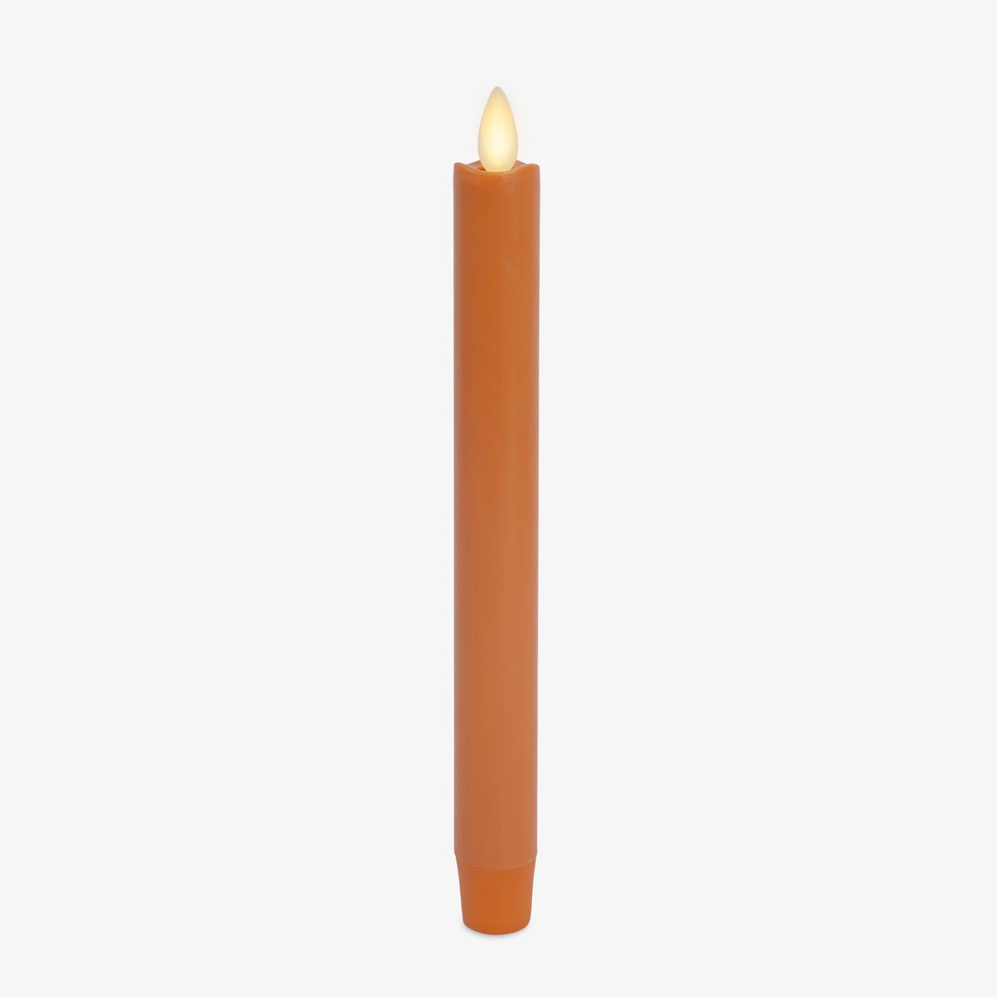 Luminara Marmalade Taper, 1" x 9.5" Battery Operated Flameless Candle, Flickering White LED Light Flame, Timer Switch, Remote Ready Decor