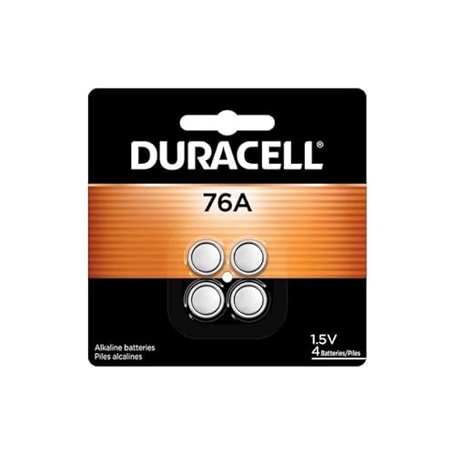 DURACELL Alkaline 76A LR44 1.5 Volt Medical Battery 4 pk - Total Qty: 6; Each Pack Qty: 4; Total Items Rec: 24