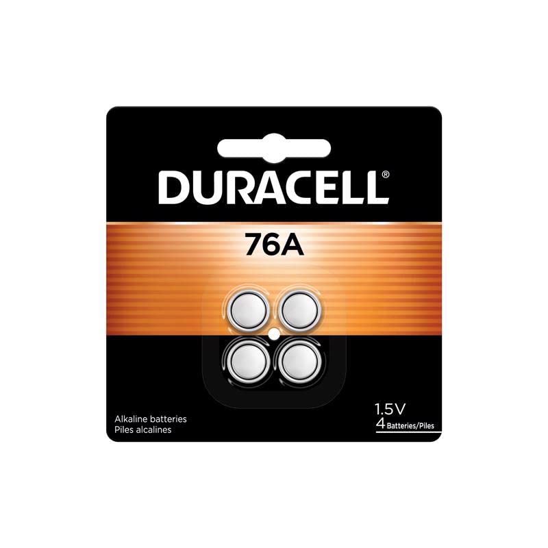 DURACELL Alkaline 76A LR44 1.5 Volt Medical Battery 4 pk - Total Qty: 6; Each Pack Qty: 4; Total Items Rec: 24
