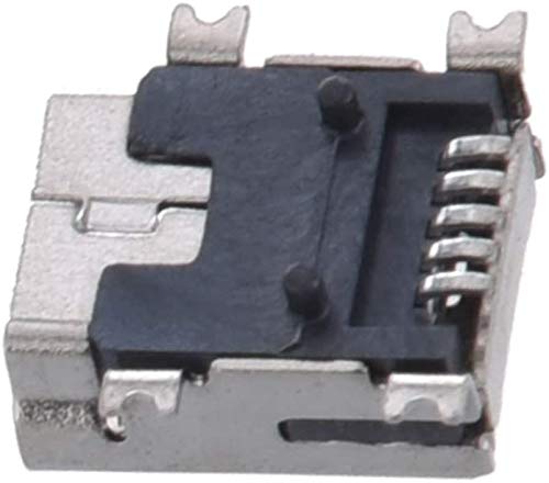 bnafes Mini USB Type B Female Port 5-Pin 180 Degree SMD SMT PCB Jack Socket - (25 Pcs)