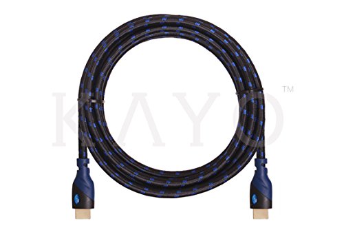 4K HDMI Cable 10ft[2 Pack]-KAYO High Speed HDMI 2.0 Cable 18Gbps[Supports 4K HDR,3D,2160P,1080P,Ethernet]-28AWG Braided HDMI Cord-Audio