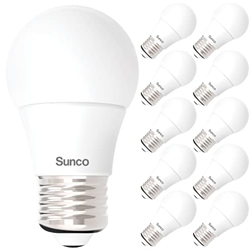 Sunco 10 Pack A15 LED Light Bulb E26, 8W=60W, 3000K Soft White, Dimmable