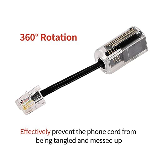 Vthahaby Telephone Cord Detangler,360 Degree Rotating Landline Cable Detangler Swivel Cord Untangler Telephone Accessory (4pakDetangler)