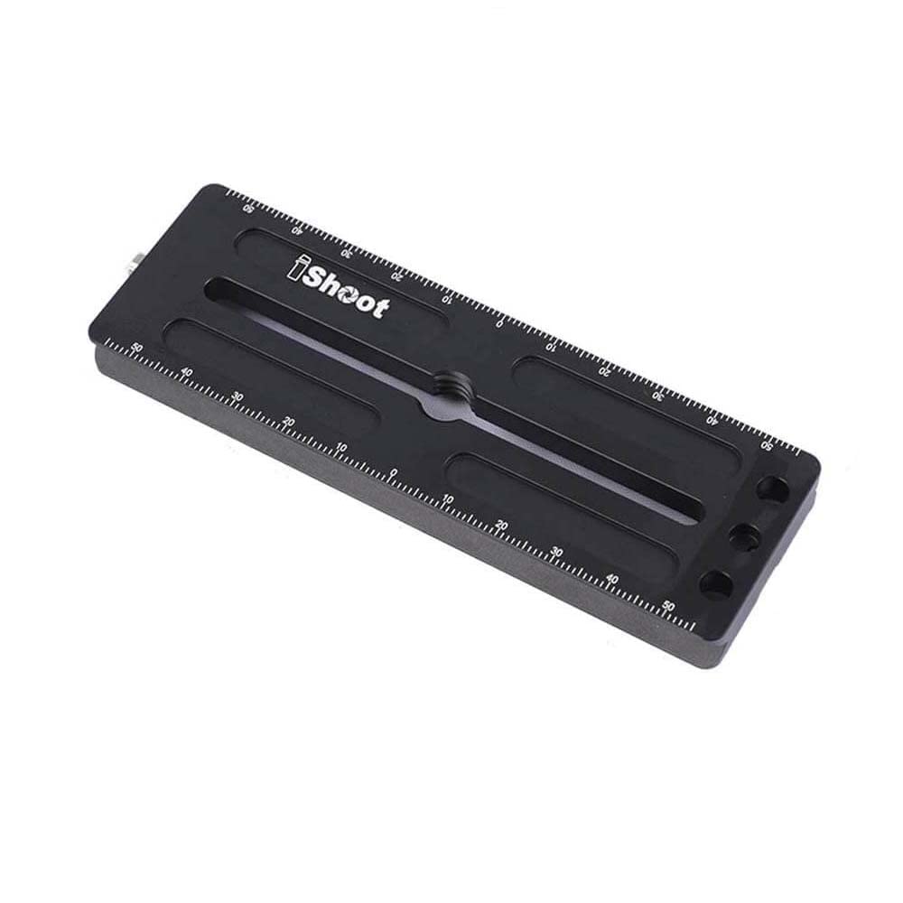 iShoot 12cm Long Camera Quick Release Plate Compatible with Large Camera with Battery Grip & Arca-Swiss Fit Tripod Ball Head Clamp - You May Buy 2 pcs
