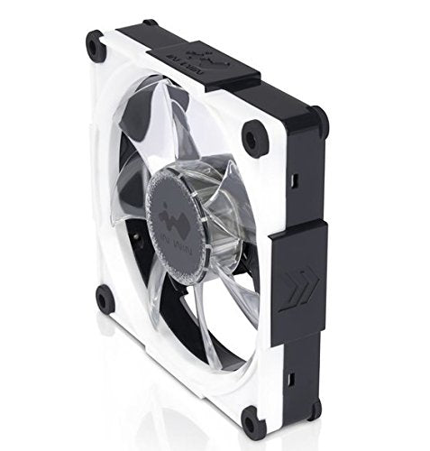 InWin Aurora Fan Kit Black/White, 3 RGB LED 120mm High Performance Silent Cooling Computer Case Fan with Anti-Vibration mounting