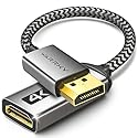 Warrky 4K DisplayPort to HDMI Adapter, Uni-Directional [Metal Case, Gold-Plated Pins] Display Port Source to HDMI Monitor Converter 1080P@120Hz