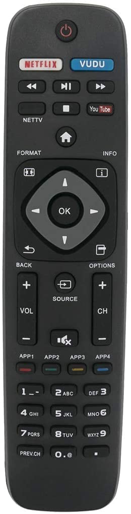 NH500UP Replace Remote for Philips TV 50PFL5601/F7 65PFL5602/F7 55PFL5602/F7 50PFL5602/F7 43PFL5602/F7 32PFL4902/F7 40PFL4901/F7 43PFL4901/F7
