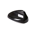 Real Carbon Fiber Car Roof Shark Fin Antenna Cover Radio Signal Base Caps Trim fit for Alfa Romeo Giulia Stelvio Accessories (Black)