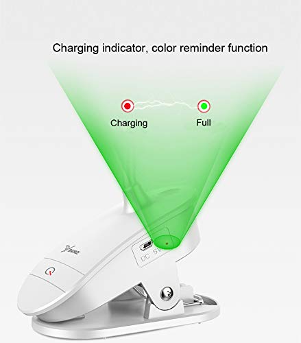 BIFULDYO Led Clip Reading Lights,Daylight 18 LEDs Book Lights,3 Brightness,USB Rechargeable,Built-in 1200mAh Battery,Touch Switch,Flexible Gooseneck