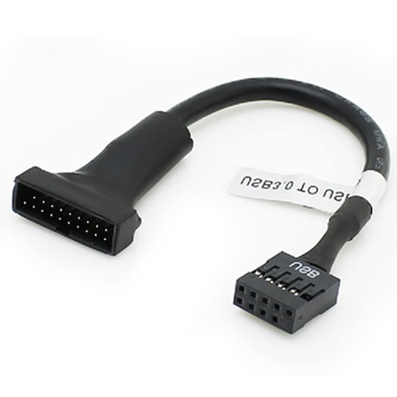 ThtRht 3 Pack USB 3.0 Header to USB 2.0 Motherboard Adapter 19 Pin to 9 Pin Connector Cable Front Panel USB3.0 to 2.0 Converter 19pin Male to 9pin