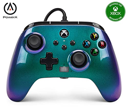 PowerA Enhanced Wired Controller for Xbox Series X|S - Aurora Borealis, gamepad, wired video game controller, gaming controller, Xbox Series X|S