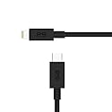 PureGear USB C to Lightning Cable, Apple MFi Certified Charging Data Sync Cable Support Power Delivery and Type C Chargers, Black (9 Inch)