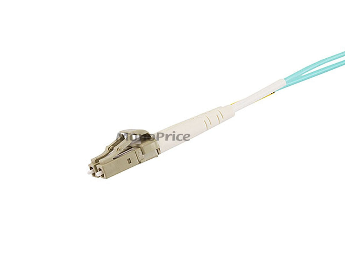 Monoprice 10Gb Fiber Optic Cable, LC/LC, Multi Mode, Duplex - 15 Meter (50/125 Type) - Aqua