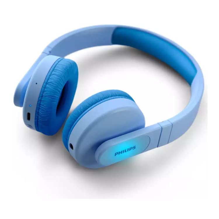 Philips K4206 Kids Wireless On-Ear Headphones, Bluetooth + Cable Connection, 85dB Limit for Safer Hearing, Built-in Mic, 28 Hours Play time, Parental…