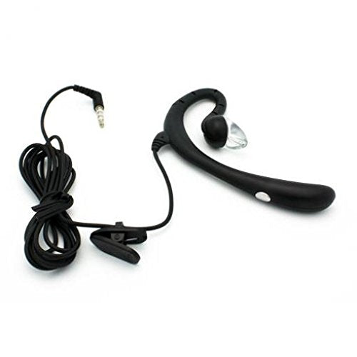 ATWATEC Wired Headset Mono Hands-Free Earphone 3.5mm Headphone Earpiece Boom Microphone Single Earbud Black for Verizon iPhone 6 Plus, 6S, 6S Plus