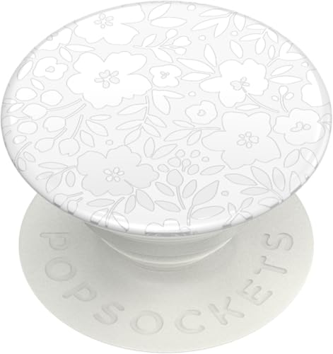 PopSockets Adhesive Phone Grip, Holder, Phone Stand, Flower - Blanc Fresh