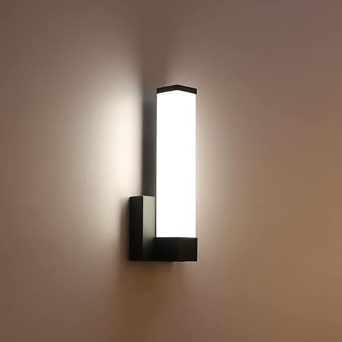 7Degobii Black Wall Sconce for House Decor LED Wall Lights for Bedroom Bedside Wall Lamp Modern Indoor LED Hallway Sconces Wall Lighting 12" Inch