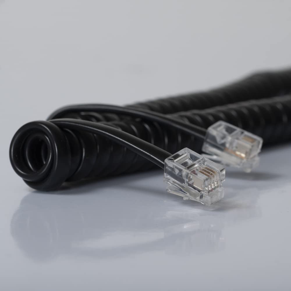 ICC GCHA444025-FBK / 25' BLACK Handset Cord