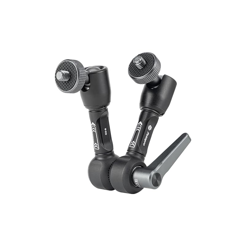Fotopro 7 Inch Magic Arm Both 1/4 Inch Thread Screw Adjustable Articulating Magic Arm for Tripod LED Light Monitor Microphone Super Clamp