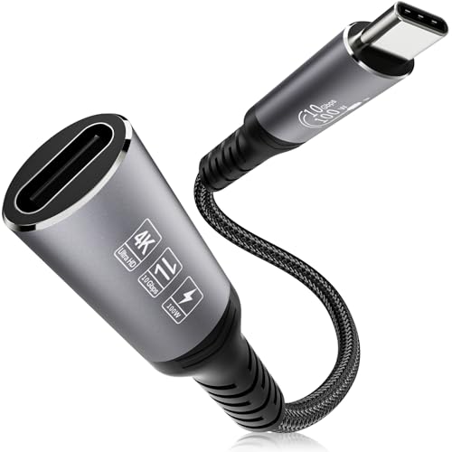 Jnoheefye USB C Extension Cable - 10Gbps Data Transfer, 100W Fast Charging, 4K Video Support, 1FT, 2FT, 3.3FT, 20FT Length, Compatible with MacBook