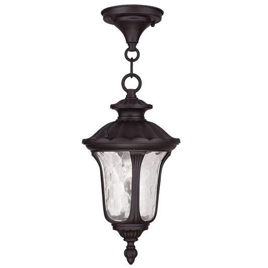 Livex Lighting 7849-07 Oxford 1-Light Outdoor Hanging Lantern, Bronze