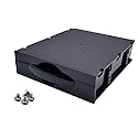 YTYKINOY Black Desktop Computer ATX/MATX Hard Drive Mobile Blank Rack Drawer Tray Computer Accessories Storage Box Devices Storage case(5.25")
