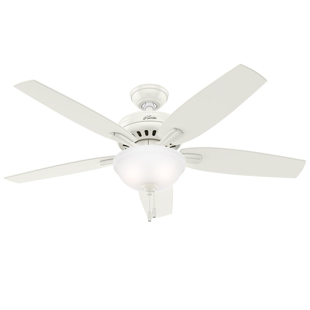 Hunter Fan 52 inch Fresh White Ceiling Fan with Light Kit (Renewed)