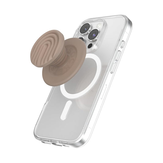 PopSockets Phone Grip for MagSafe, Magnetic Holder, Phone Stand, Brown - Latte