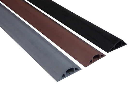 Electriduct D-22 Rubber Duct Cord Cover 1x5/8 Inch Channel Flexible Wire Protector - 5 Feet (Gray)