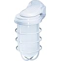 Nuvo Lighting SF76/617 Industrial Style Large Heavy Duty Aluminum Durable Outdoor Wall Mount Porch and Patio Light with Frosted Glass, White