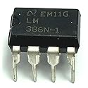 Juried Engineering LM386N-1 LM386 Wide Input Voltage Low Power Audio Amplifier with Internal Gain DIP-8 Breadboard-Friendly (Pack of 15)