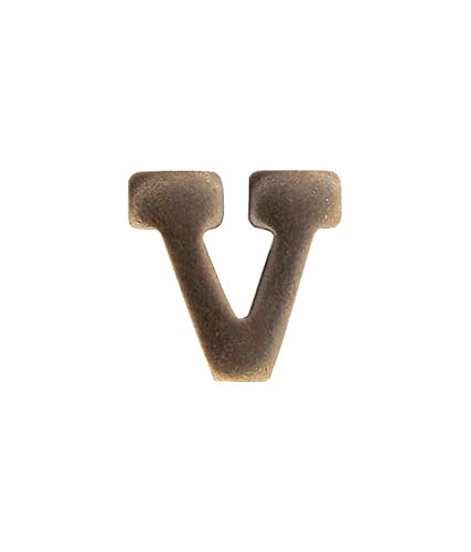 Insignia Depot Letter V 1/4" Bronze Ribbon Device