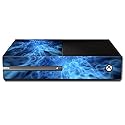MightySkins Skin Compatible with Microsoft Xbox One Console wrap Sticker Skins Blue Mystic Flames