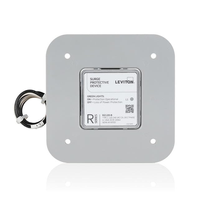 Leviton Flush Mount Flange for Leviton R Series Surge Protective Panels, RSURG-FLG, Polycarbonate