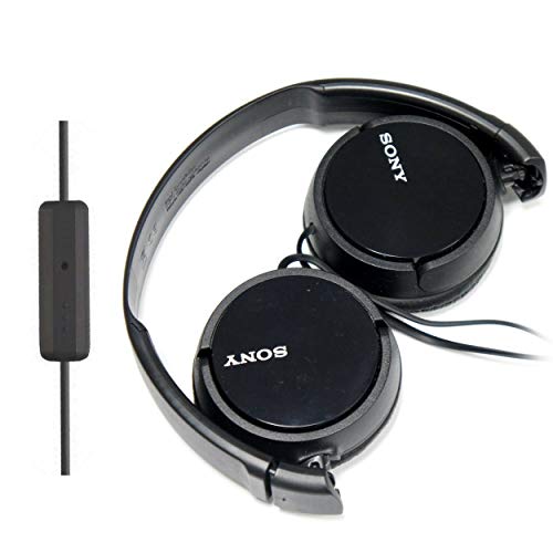 SONY Over Ear Best Stereo Portable Headphones Headset for Apple iPhone iPod/Samsung Galaxy / mp3 Player / 3.5mm Jack Plug Cell Phone with Mic (black)
