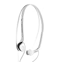 SONXTRONIC White ICE Xdr-8001 Vertical in Ear Ultralight Sport Running Headband Headphones (mdr-w08l Style White and Silver)