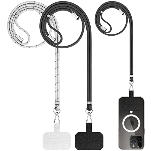 Cellet 2-Pack Universal Phone Lanyard with Adjustable Nylon Neck Strap - Secure Tether Pad Compatible with All Smartphones - Hands-Free Carrying