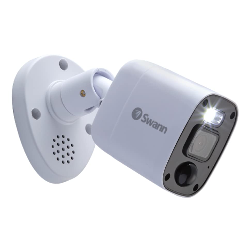 Swann Enforcer™ 4K Add-On Indoor/Outdoor Bullet Camera - PRO-4KMQB 2 Pack with Siren and Mic