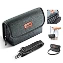 NEEWER Camera Lens Filter Case with Water Resistant Hard Shell, 6 Soft Pockets, Shoulder Strap, Pro Photography Filter Bag Storage Pouch for 4''x 4''